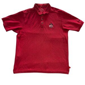 Ohio State Buckeyes Polo Shirt Mens Large Tommy Bahama Red Golf Supima Cotton